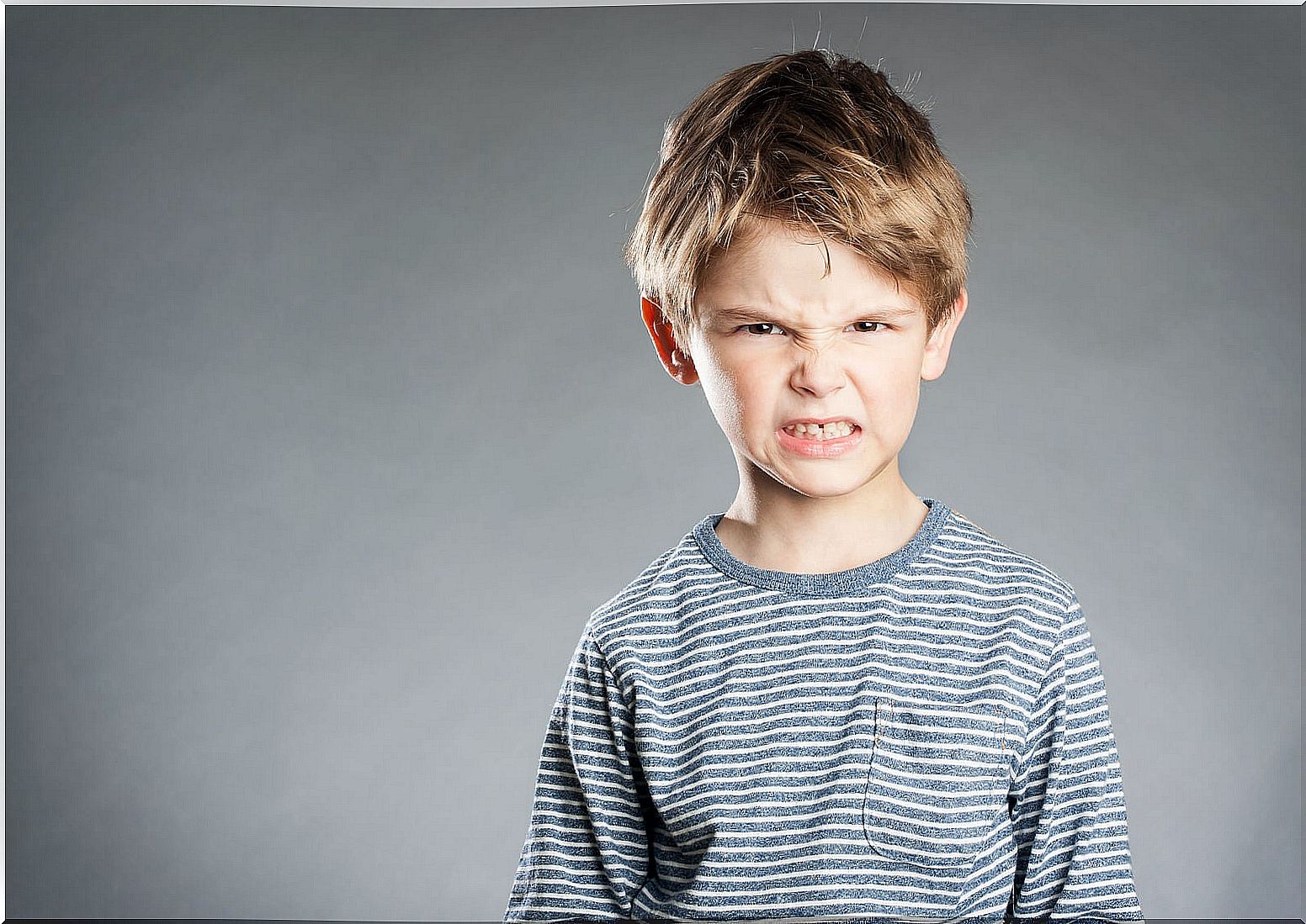 Child angry because he defies his parents and they use the strategies.