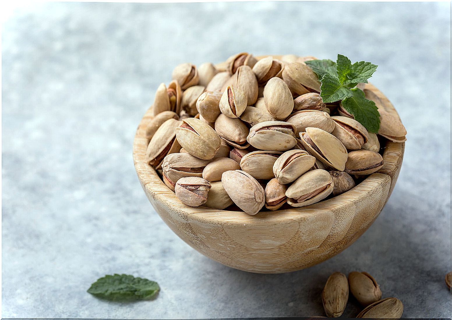 Bowl of pistachios.