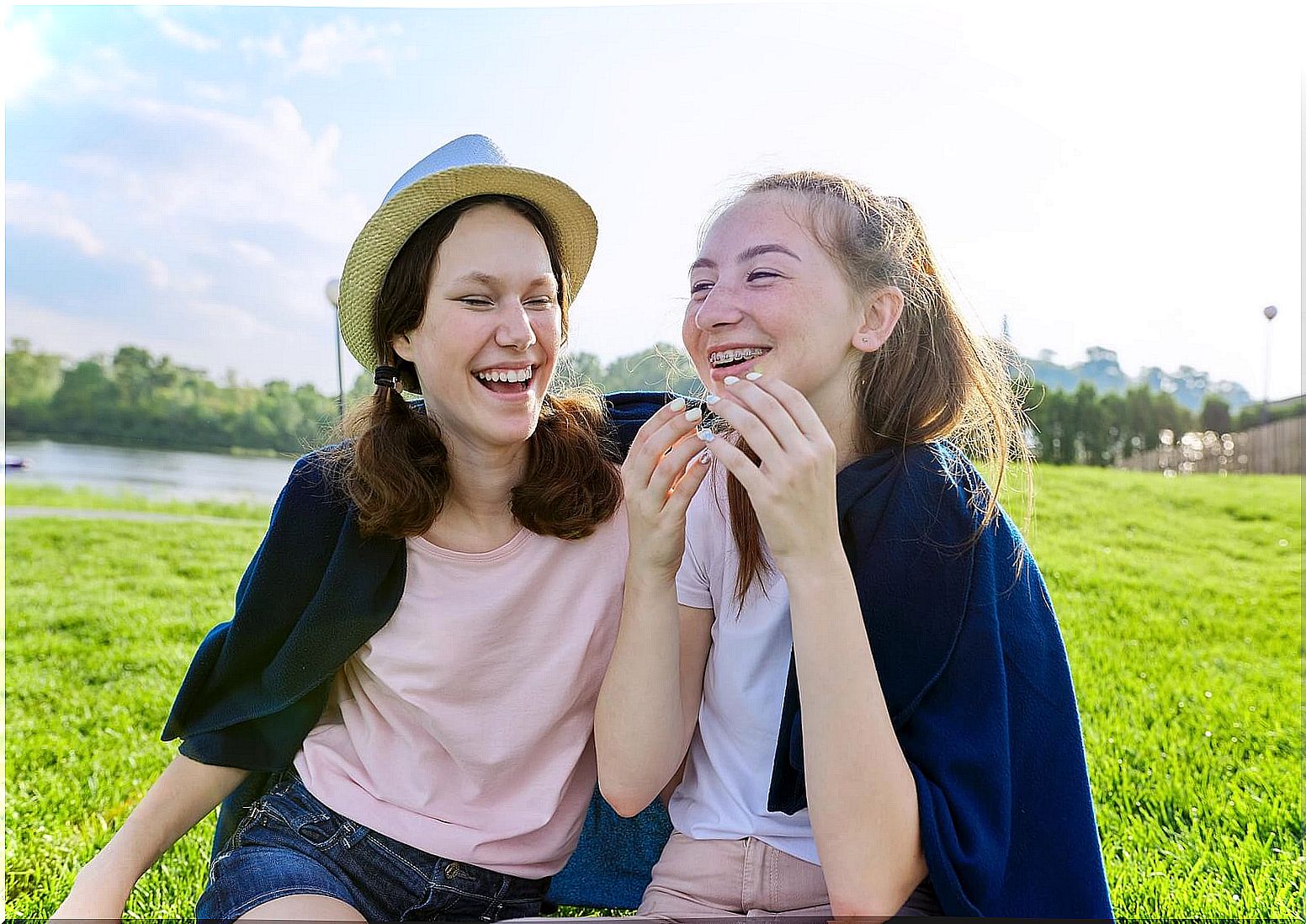 Teen friends talking about their future.