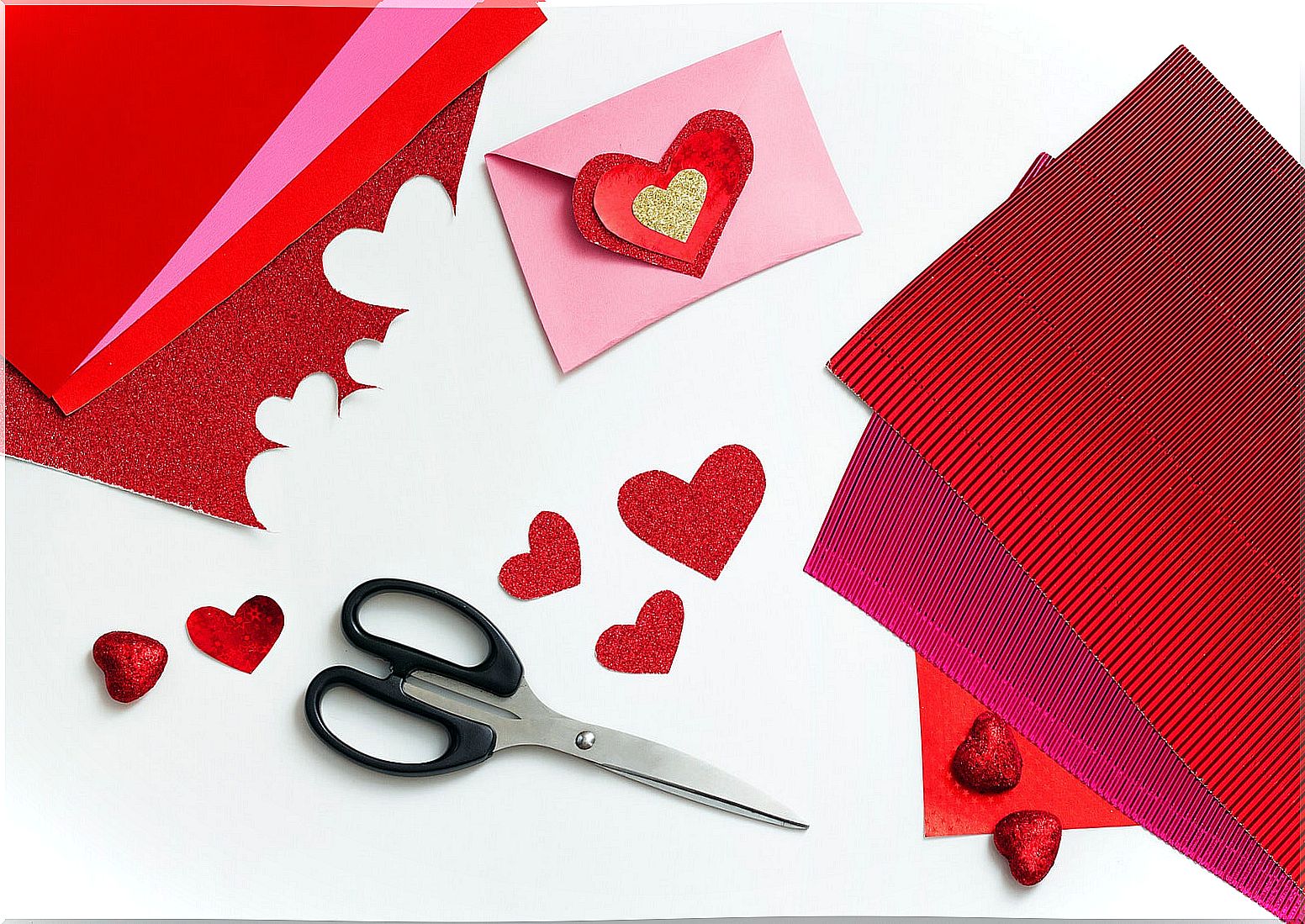 Pop-up card, one of Valentine's crafts.