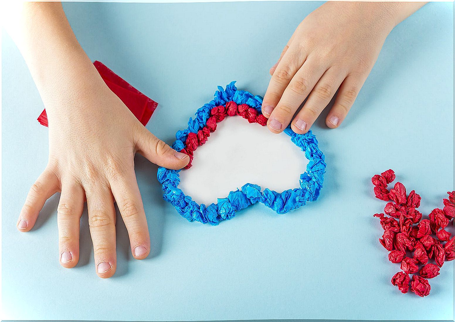 Textured heart, one of Valentine's crafts.