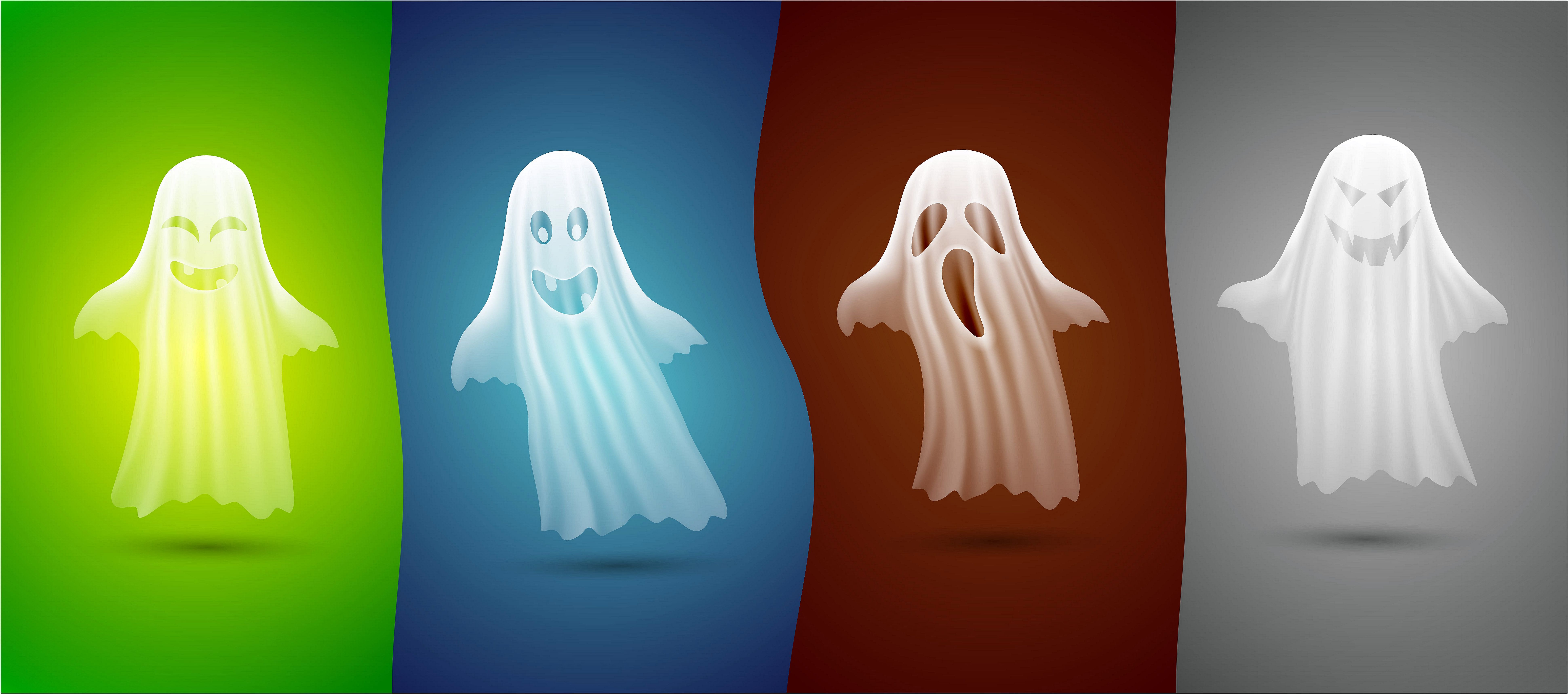 Colored ghosts.