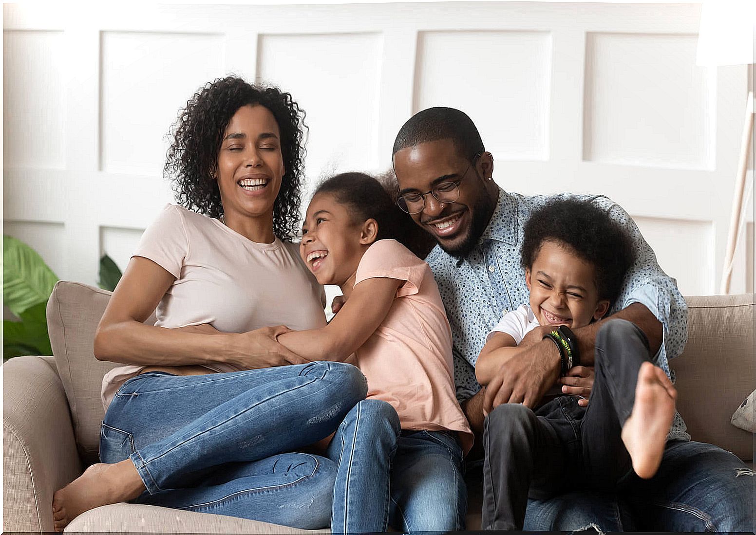 Parents teaching their children not to give up.