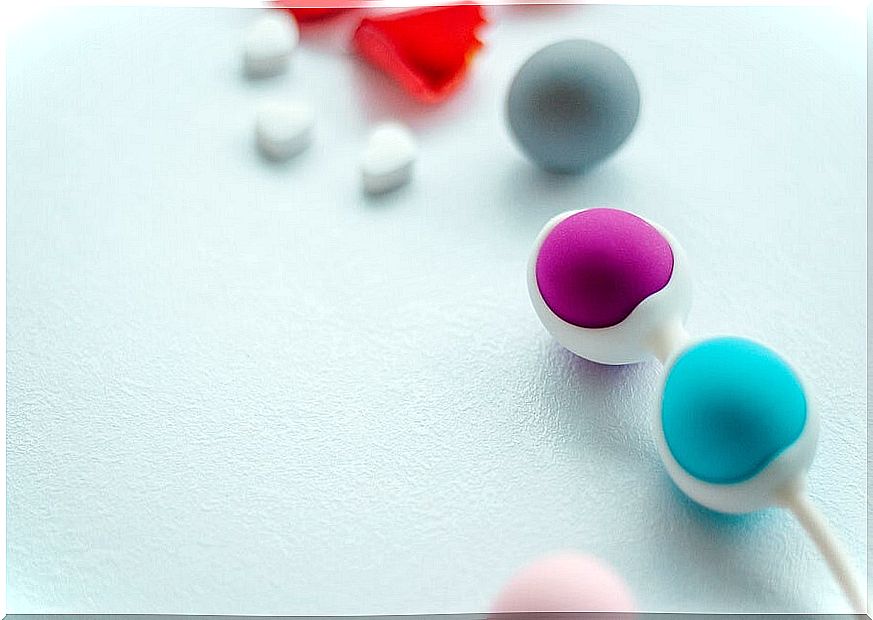 Strengthen your pelvic floor with Kegel balls.