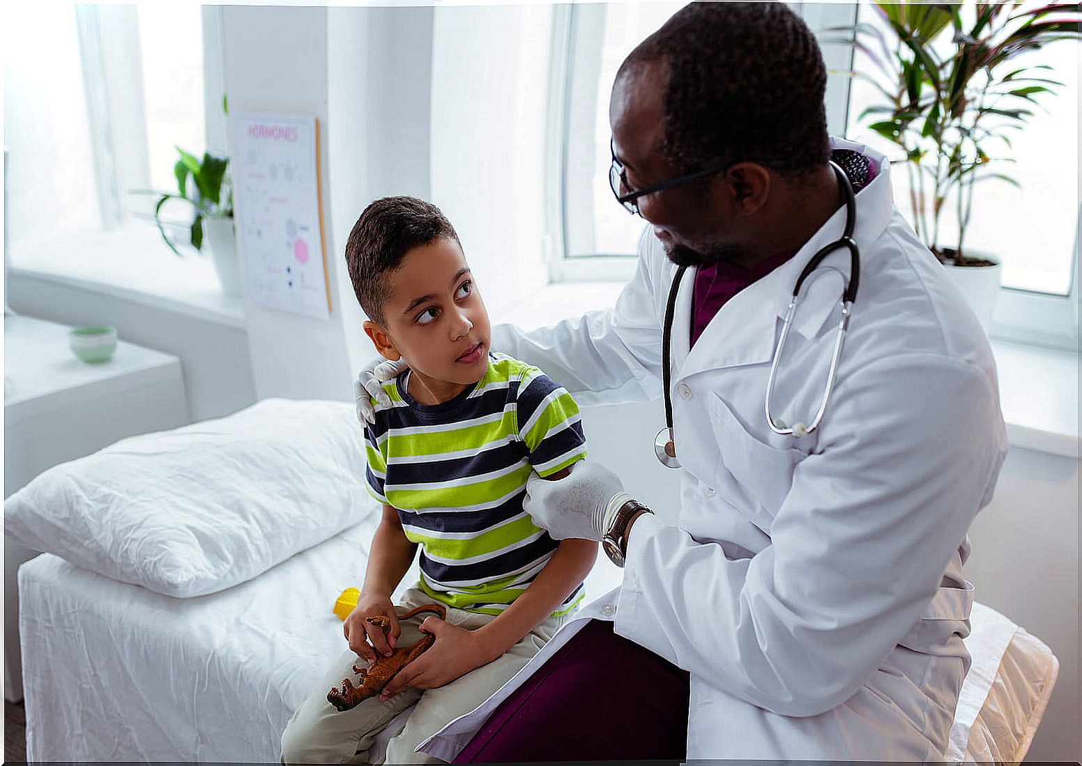 Child at the pediatrician's office.