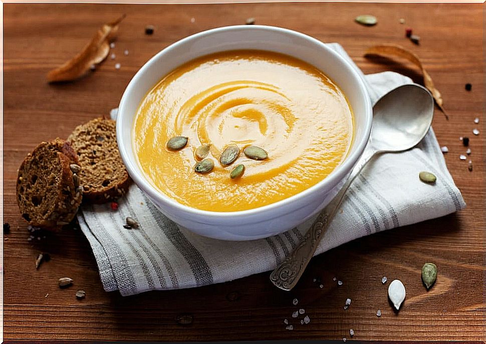 Pumpkin cream is one of the simplest hot creams and soups to make.